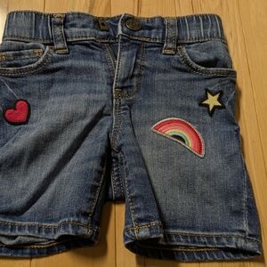 GAP Kids Blue Denim Shorts with Fun Patches